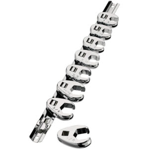 Clarke PRO195 8 Piece 3/8" Drive Imperial Crows Foot Wrench Set