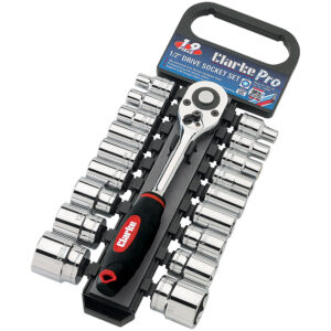 Clarke PRO360 19 Piece Â½" Drive Ratchet & Socket Set
