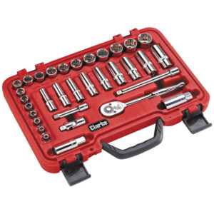 Clarke PRO382 33 Piece 3/8â€ Multi Fit Socket Set