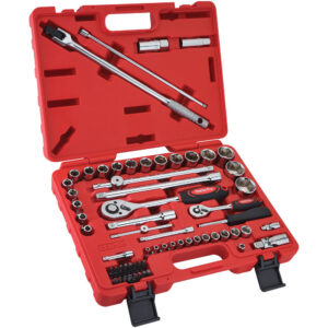 Clarke PRO389 62 Piece 1/2" & 1/4" Drive Socket & Bit Set