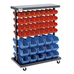 CSR94 Mobile Double Sided Storage Bin Rack