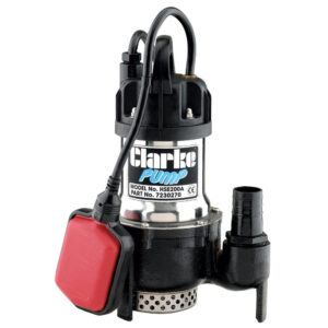 Home 120 Clarke HSE200A 1½" 420W 200Lpm 8m Head Submersible Water Pump with Float Switch (230V)