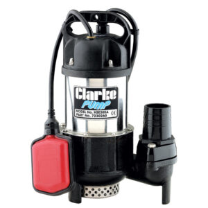 Home 119 Clarke HSE300A 2" 720W 300Lpm 10m Head Heavy Duty Submersible Pump with Float Switch (230V)