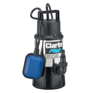 Clarke PSD1A 1Â¼" 800W 91Lpm 30m Submersible Head Stainless Steel Clean Water Pump with Float Switch (230V)